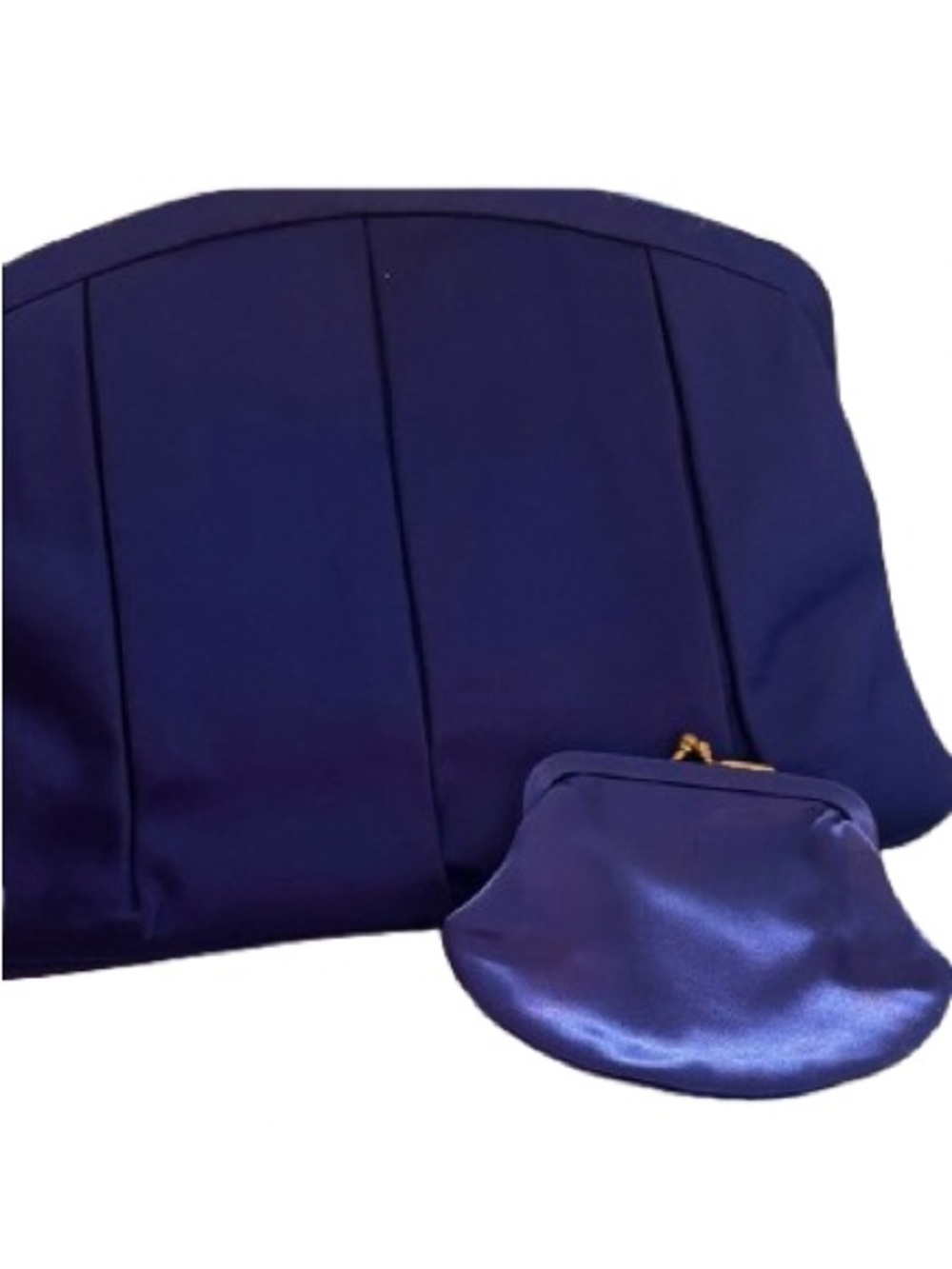 Vtg Mid 20th Century Magid Royal Blue Satin Evening Clutch